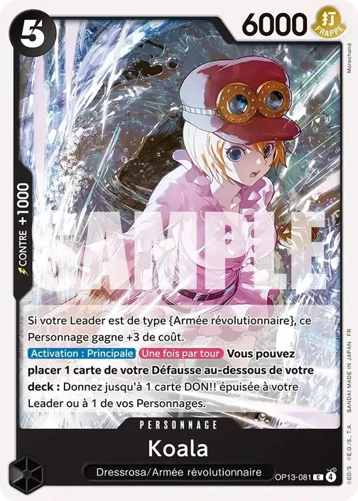 Carte One Piece française OP13-081 Koala