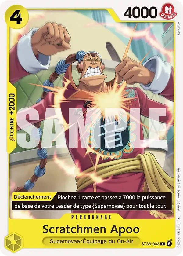 Carte One Piece française Scratchmen Apoo ST36-003 C