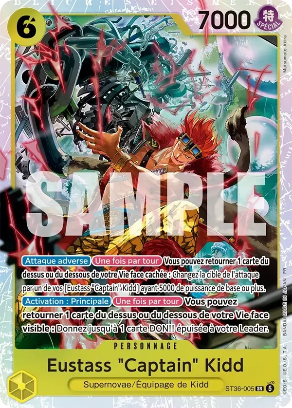 Carte One Piece française Eustass "Captain" Kidd ST36-005 SR