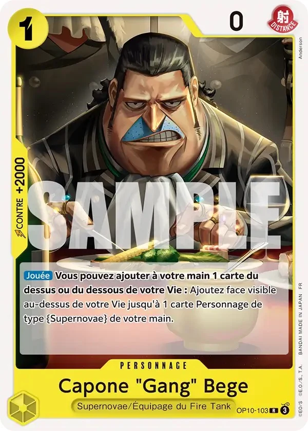 Carte One Piece française Capone "Gang" Bege OP10-103 R