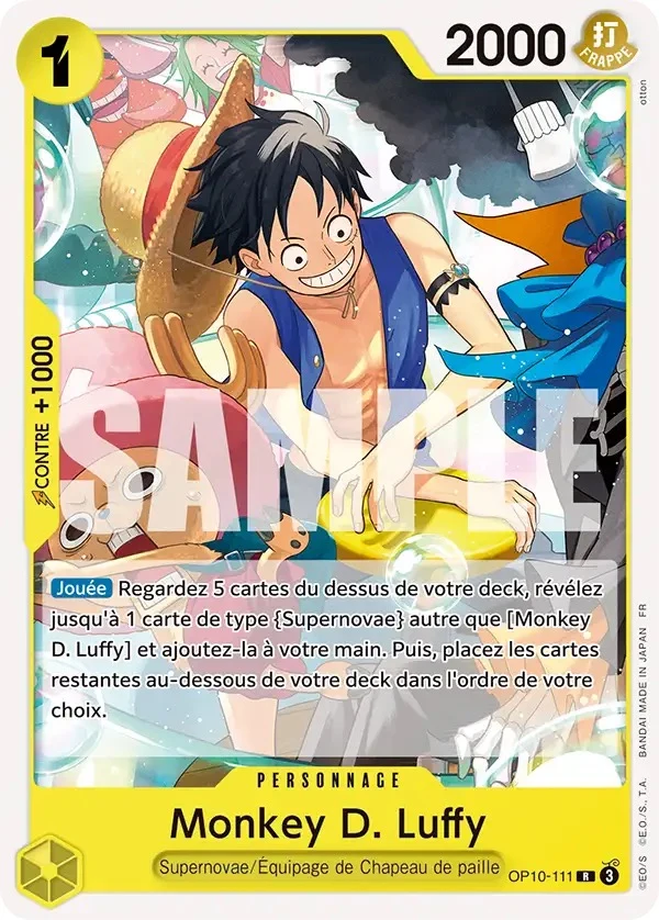 Carte One Piece française Monkey D. Luffy OP10-111 R