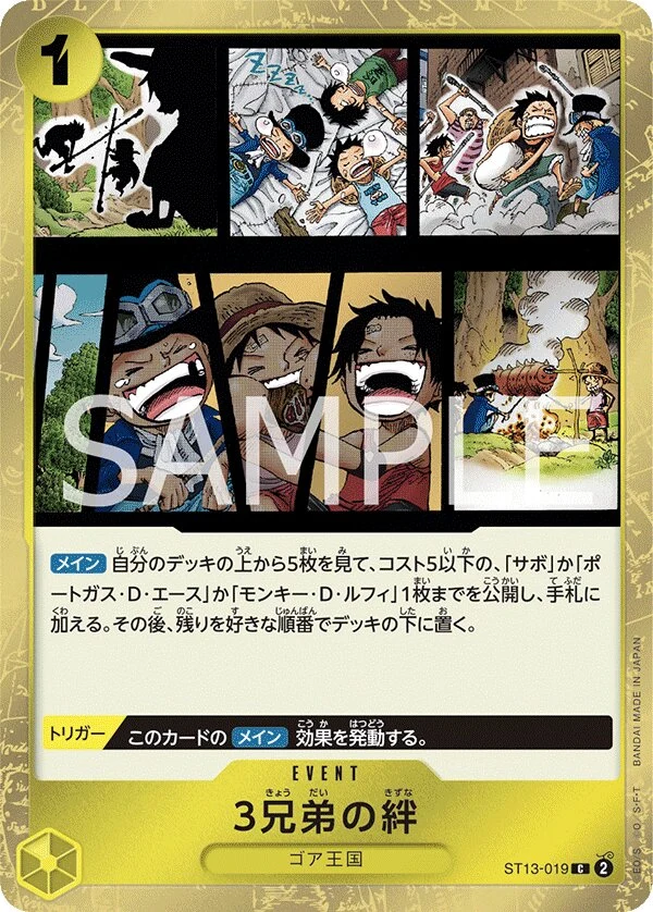 Carte One Piece japonaise The Three Brothers' Bond ST13-019 C